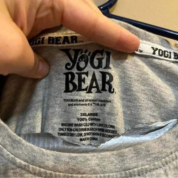 Yogi Bear All American Tee T-shirt Sz 3XL Cotton EUC Embroidered Sleeve Logo - Picture 4 of 7